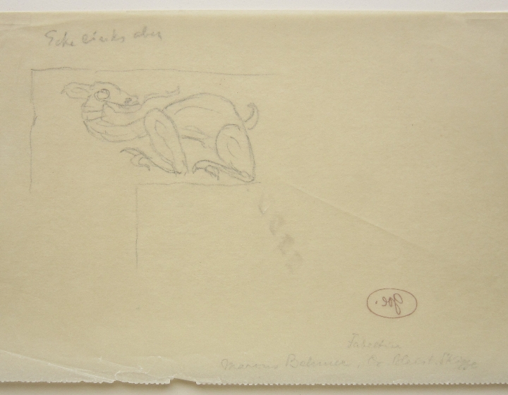 Marcus Behmer, Entwurf für Schloss Marcipan, Bleistift ca. 1931. Courtesy Marcus Haucke. Wonderloch kellerland 2013